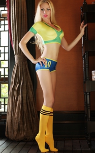 F1837The new sexy cheerleaders soccer clothing brazil